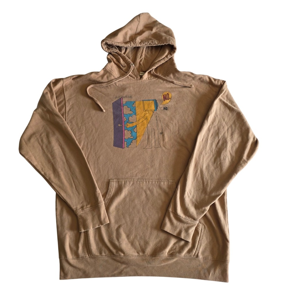 The Internet Band TV Boy Hoodie Mens XL Tan Steve Lacy Syd Tour Merch Rare